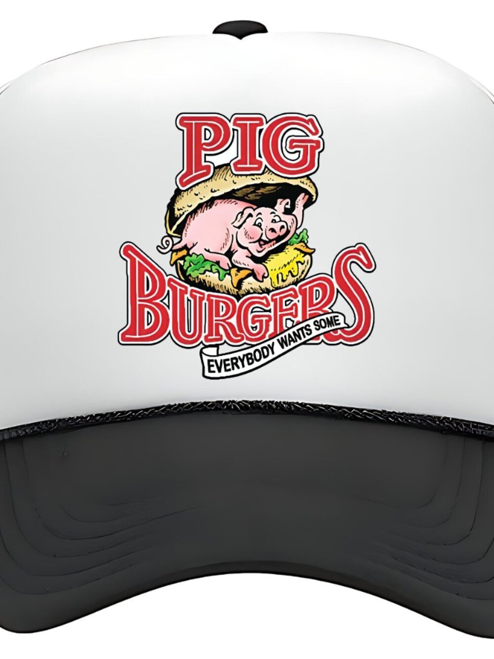 Pig Burgers Better Off Dead Movie 80's Mens Foam Trucker Hat Baseball Cap